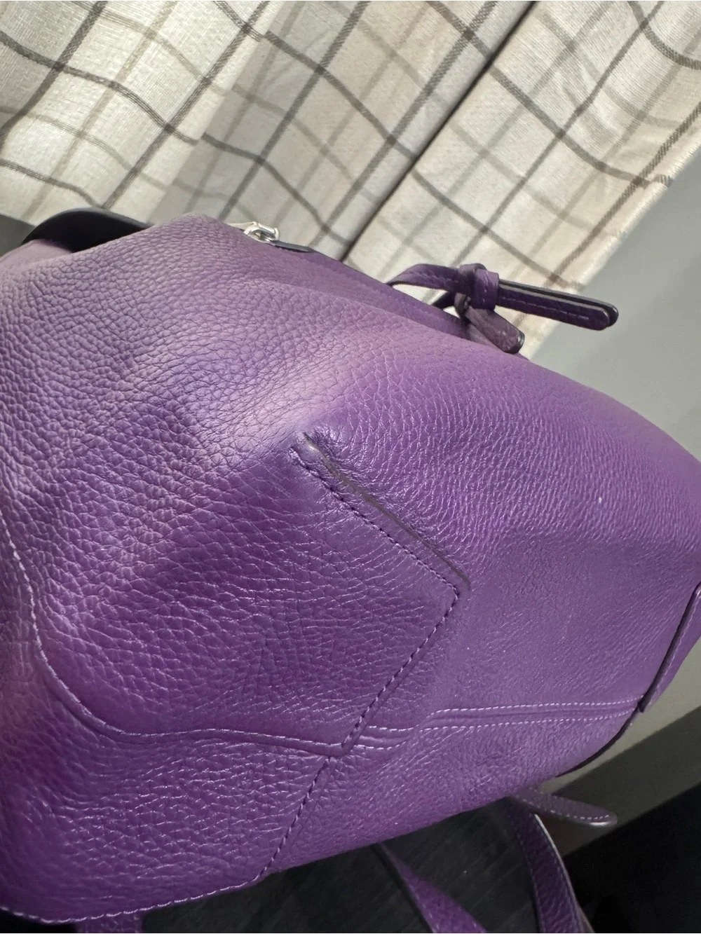 Coach Kleo Pebble Leather Mini Backpack Purple